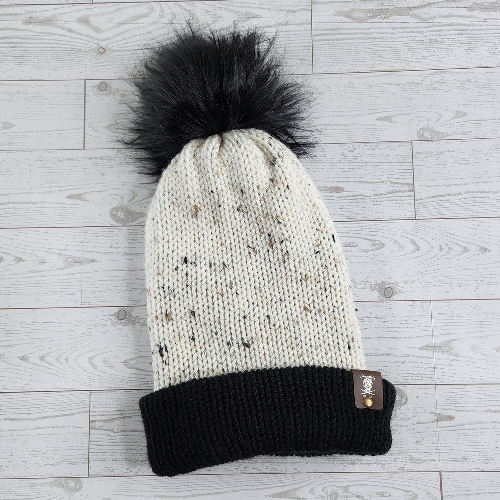 Aracely's Crochet Knit Beanie Removable Pom OSFA